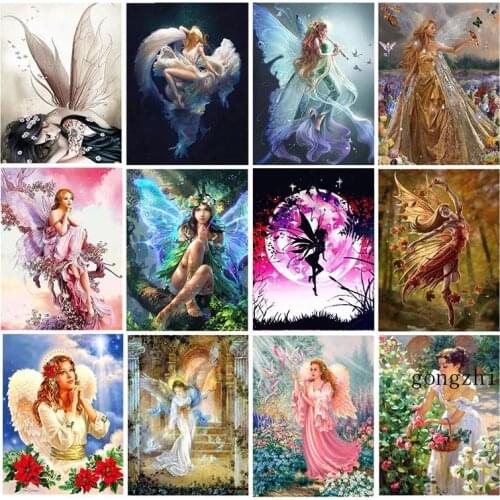 5D Diy Diamond Painting Butterfly Fairy Embroidery Full Round Square Drill Rhinestone Cross Stitch Angel Mosaic Pictures Decor