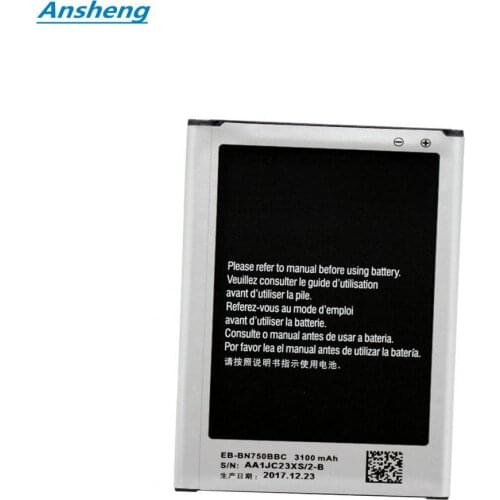 Ansheng 3100mAh EB-BN750BBC battery For Samsung Galaxy Note III Neo Note 3 NEO N7505 N750 note 3 mini N7502 N7506V N7508V