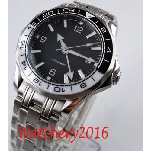 BLIGER Design Brand Luxury Men Watches Automatic Sterile Dial Watch Stainless Steel Sapphire Business Mechanical Wristwatch
