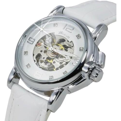 Watch Women Top brand luxury Fashion Casual Mechanical Transparent watch Lady relojes mujer women wristwatches Girl Dress clock