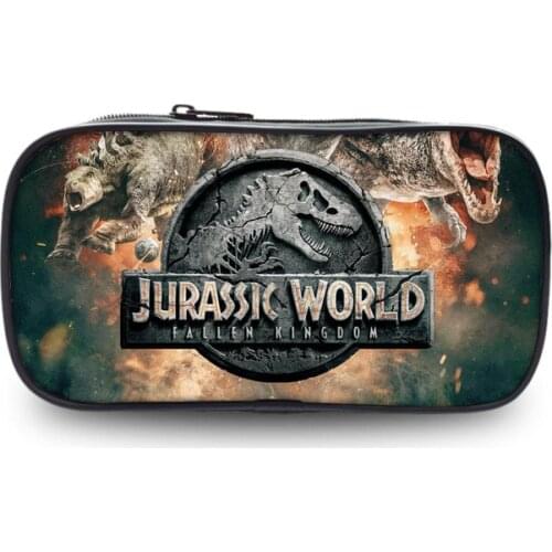 JURASSIC WORLD PARK MOVIE Wallet Bag Zipper Pencil Case Cosmetic Pouch Students Wallet Purse Bag Boys Girls Gift Pencil Holder