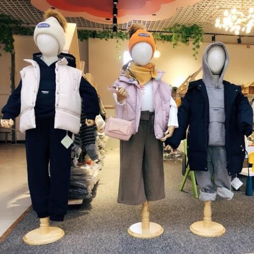 2-4 Year Children sewing Mannequin Body Half-Style Models Props,Clothing White Lince Fabric Wood Disc Base Pet No Hand ,1pc D400