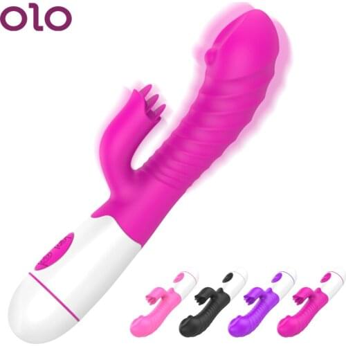 OLO Dildo Rabbit Vibrator Anal Nipple Vagina Massage Vibrators For Women Sex Toys 30 Speed Erotic Sex Shop Female Masturbator