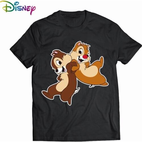 Disney Chip 'n' Dale Women t-shirts Womens cotton t-shirt Short sleeve tee Anime t-shirts Summer graphic t shirts Tops 2021