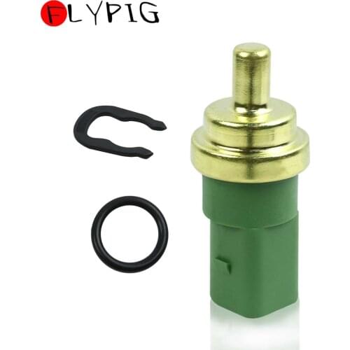 FLYPIG Green Coolant Temperature Sensor Water Temp Switch Sender with Clip & O ring For Audi A4 A6 A8 S4 TT 059-919-501A