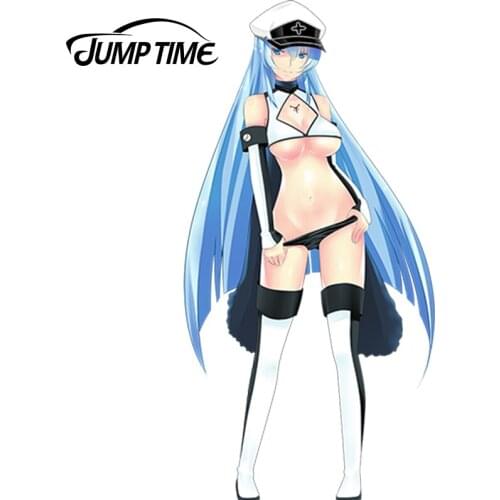 JumpTime 13cm x 6.5cm Car Styling Super Sexy Beauty Cartoon Esdese Render Anime JDM Window Decal 3D Car Sticker Accessories