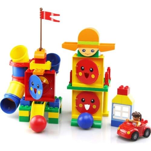 Wange NO.520 Building Blocks 63 Pcs Big Size Bricks Set Tube Game Blocks Creative DIY Educational KidsToys Children Gifts