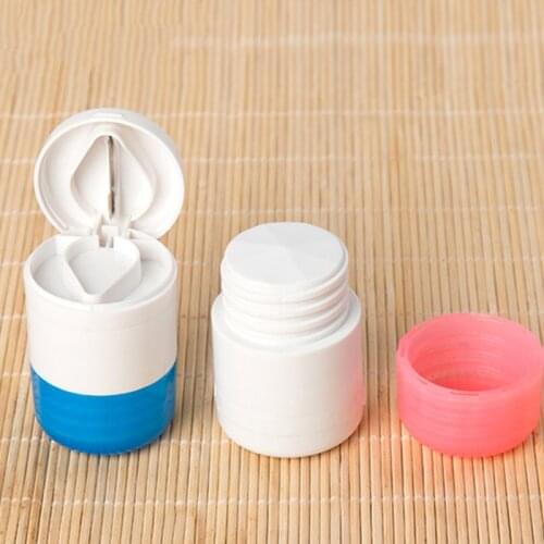 Medicine Pill Box Pill Cutting Tablets Crusher Grinder Splitter Tablet Cutter Divider Storage Case Pill Container