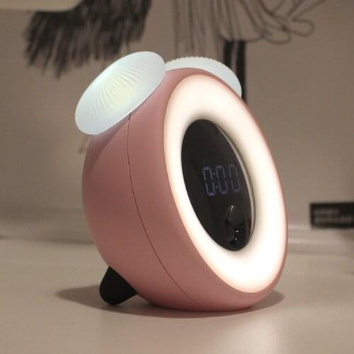 Time Lamp Alarm Clock Children Bedroom Intelligence Timing Bedside Small Night-light Led Induction Mushroom Sleep Light