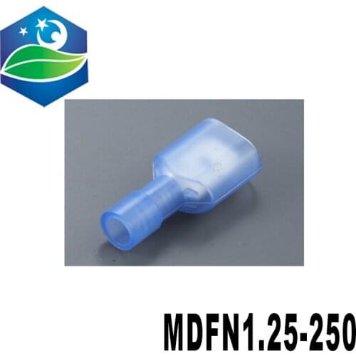 Brass 1000 PCS MDFN1.25-250 cold-pressure terminal Cold-pressed terminals Nylon insulated inserts 6.3 Patch terminals