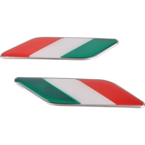 Mayitr 1 Pair 3D Car Italy Flag Stickers Badge Emblems Decal Sticker Decor For BMW For Ford For Audi For Toyota