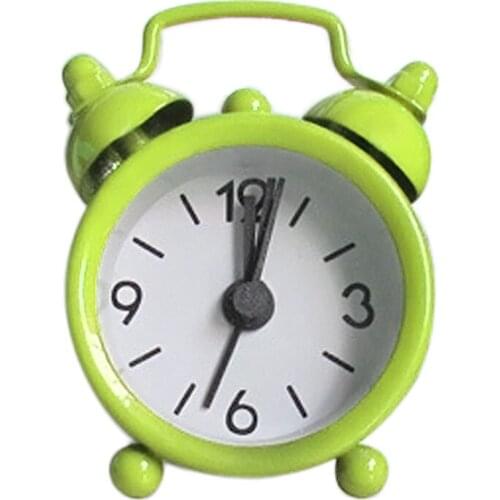 Cute Mini Clock Creative Students Amecor Decoration Metal Small Alarm Clock Electronic Trip Kids Room Home Desktop Decor Clock
