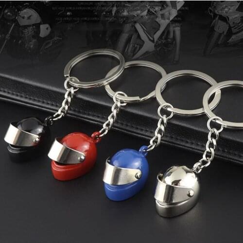 Fashion MINI 3D Motorcycle Helmet Model Women Men Keychains Pendant Boys Toys Bag Car Key Ornament Children Birthday Gift