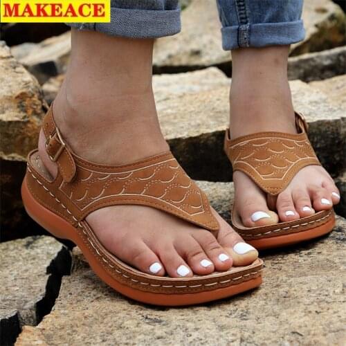 Fashion Wedge Heel Womens Sandals 2021 Summer New Toe Outdoor Leisure Platform Peep-toe Womens Sandals Sandals for Women 2020