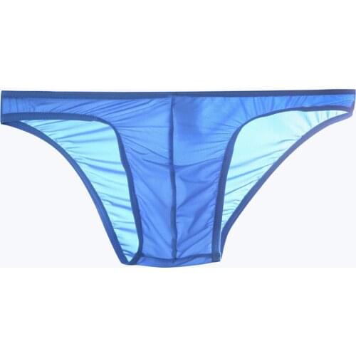 Mens Sexy Summer Low Rise See Through Briefs Breathable Cool Seamless Knickers Ultra-Thin Underpants Comforty Soft Male Panties
