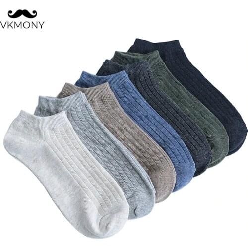 Men socks cotton colorful 6pairs/lot socks Vertical stripes man no show socks summer socks VKMONY