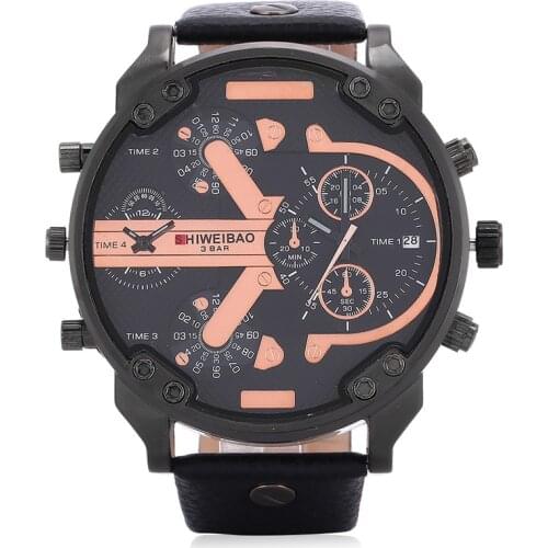 2019 SHIWEIBAO New Mens Stainless Steel Military Date Leather Watches Top Brand Luxury Double Movements Watches Reloj Hombre