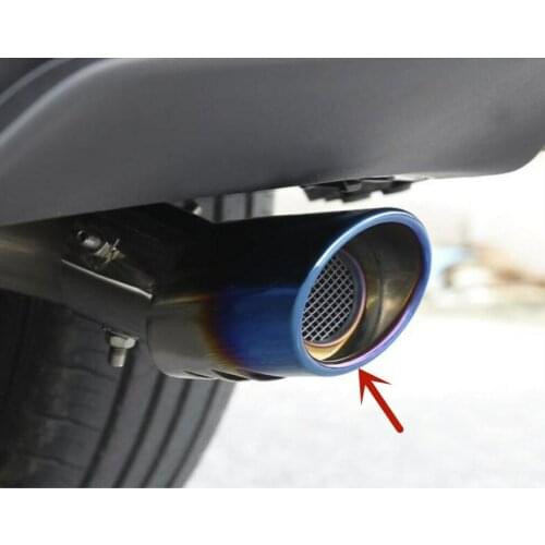Blue stainless steel Rear Exhaust Muffler Tip End Pipe Trim For Toyota C-HR CHR 2018-2020 Auto parts Car modification