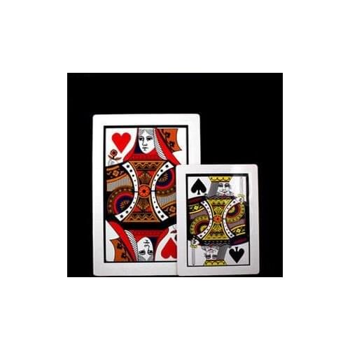 Three Card Monte (Q, K),size 30*45cm - Stage Magic,Super effect,Party Magie Tricks,Magic Accessories,Magia Toys Classic Magie
