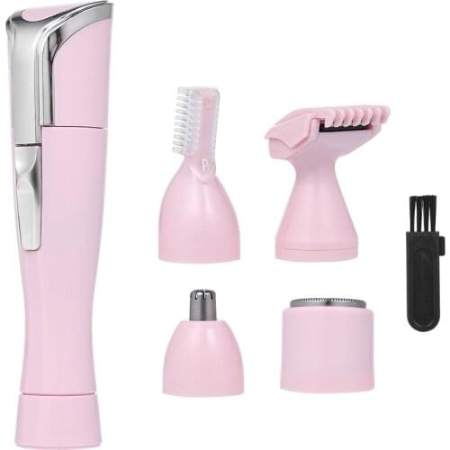 4 In 1 Womens Mini Hair Removal Nose Ear Trimmer Shaver Waterproof Eyebrow Sideburn Shaver Razor