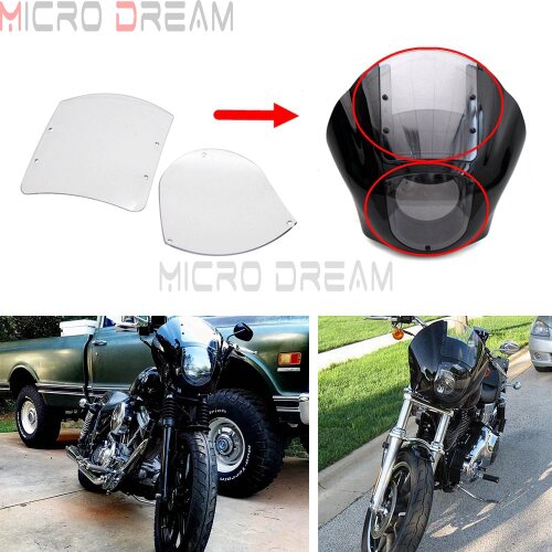 Upper/Lower Headlight Fairing Windshield Clear For Harley Sportster XL 88-16 Iron 883 XL883N 09-17 Quarter Fairing Dyna Models