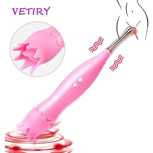 VETIRY Oral Clit Vibrators for Women AV Stick Vibrator Massager Licking Tongue G-spot Clitoral Massager Dildo Vibrator Sex Toys