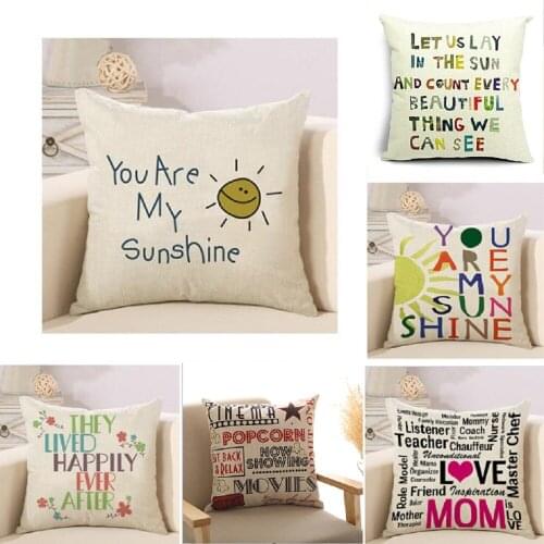 Vintage Throw Pillow Case Square Cushion Pillow Cover Cotton Linen Pillowcase Square for Home Sofa Bed Decor 45x45cm, 1pcs