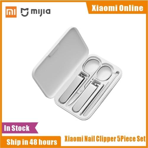Xiaomi Mijia 5pcs Stainless Steel Nail Clippers Set Trimmer Pedicure Care Clippers Earpick Nail File Beauty Trimmer Professional