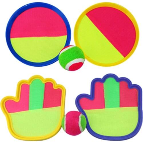 1Set Kids Sucker Sticky Ball Toy Outdoor Sports Catch Ball Game Set Throw And Catch Parent-Child Interactive Outdoor Excitement