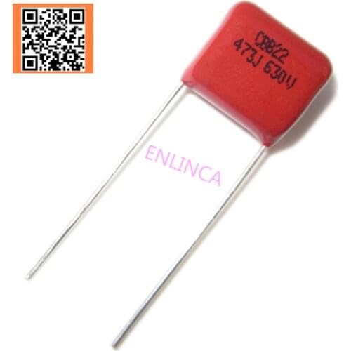 10pcs CBB 630V 47NF 473J 5% PITCH 10MM DIP CBB Polypropylene film capacitor