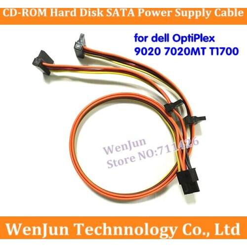 10PCS /LOT 50cm CD-ROM hard disk interface power adapter cable for Dell OptiPlex 9020 7020MT T1700 , SATA Power Supply Cable
