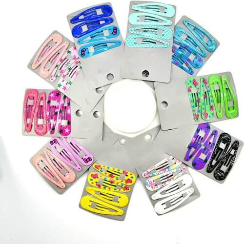 4pcs Mix Style Epoxy+Prints Hairgrip Hair Clip Snap Hair Clips for Children Girls Hair Accessories Women,JXN008