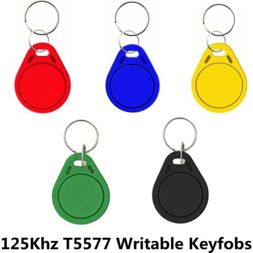 100pcs/Lot 125Khz Proximity RFID EM4305 T5577 Smart Card Read and Rewriteable Token Tag Keyfobs Keychains Access Control