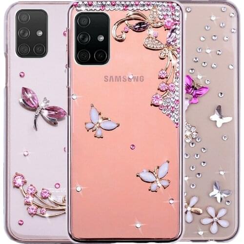 DIY Bling Case For Samsung Galaxy A8 A6 2018 A51 A71 A10 A20 A40 A50 A70 Case Note 8 9 10 S8 S9 S10 Plus S20 Ultra S7 Edge Cover