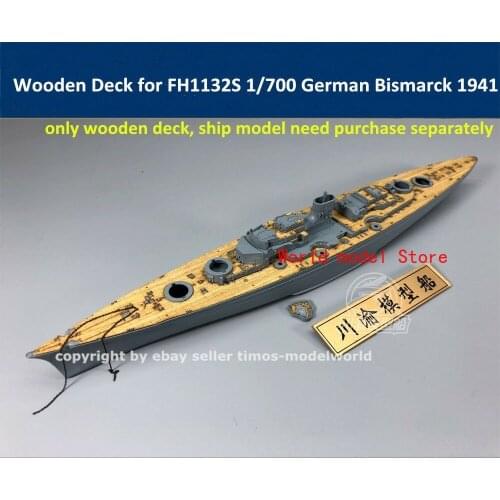 Wooden Deck for Flyhawk FH1132S 1/700 German Battleship Bismarck 1941 CY700044