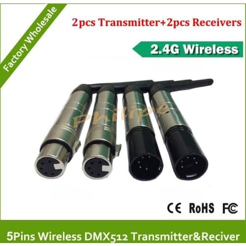 DHL Free Shipping 5pins DMX 512 Wireless Receiver, 2.4G Wireless DMX512