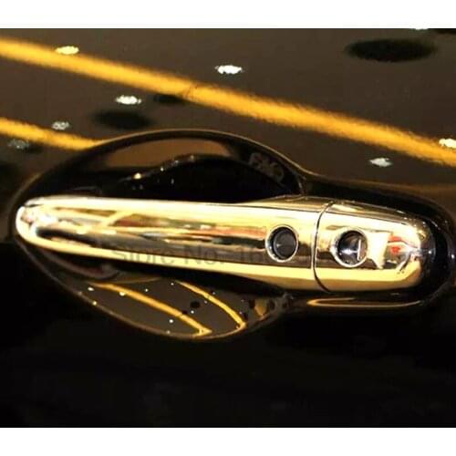 For Honda CRV CR-V 2015 2016 3 Holes Chrome Car Exterior Door Handle Cover Protectors Molding Trim Decorative Accessorie Sticker