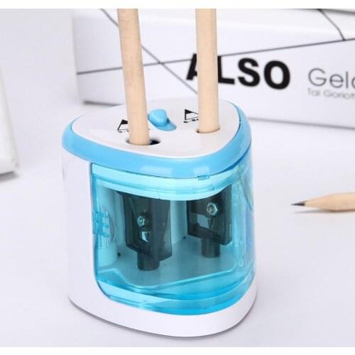 Dual Holes Battery Automatic Electric Pencil Sharpener School Office Stationery Fine Art Painting Pen Sharpener Student Supplies