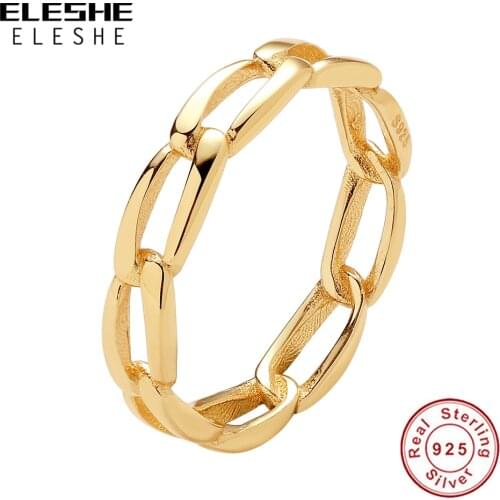 Женские золотые кольца ELESHE China At AliExpress