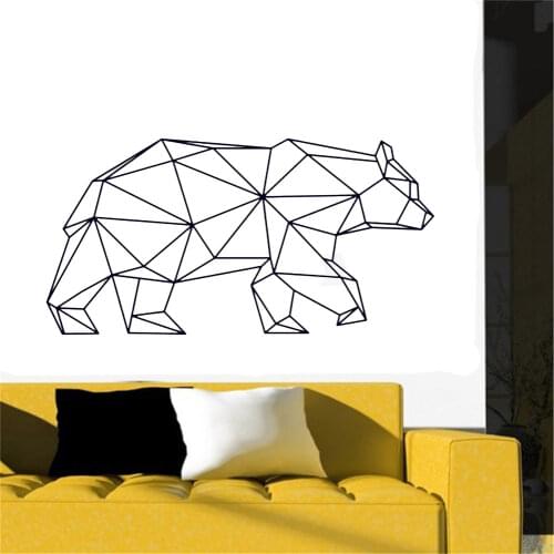 Geometric Animals Vinyl Bear Wall Stickers Home Decor For Wall Decoration A Variety Of Colors To Choose From Kids Wall Decals