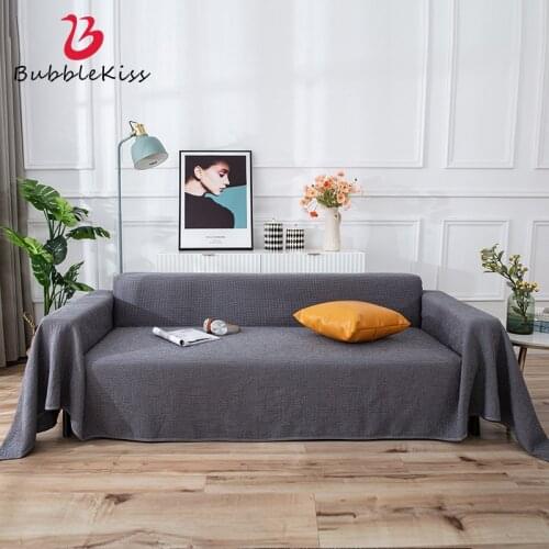 Bubble Kiss Cotton Sofa Towels Blue Reactive Printing And Dyeing Living Room Combin Couch Covers Skin Friendly Sofas Slipcover