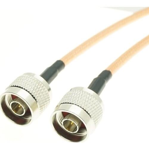 N-Type male plug to N male Jumper Pigtail RG142 RG-142 M17/60 Coaxial RF Cable