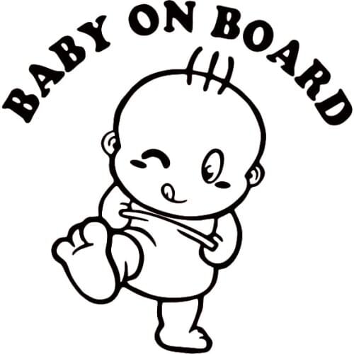 Creativity Car Sticker Baby on Board Fashion Decorative Accessories Sunscreen Waterproof PVC Decals,Customizable Size