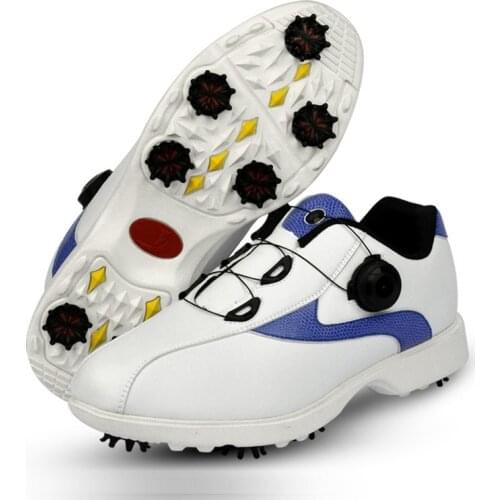 2019 Golf Shoes Men Waterproof Sports Shoes Knobs Buckle Sneakers Mesh Lining Breathable Anti-slip Trainers for Male