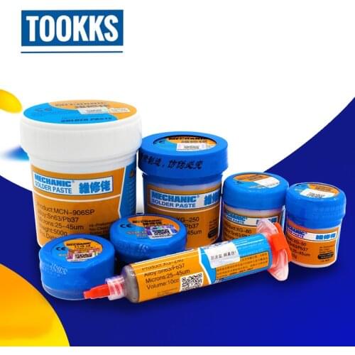 MECHANIC 183℃ Soldering Paste XG-30 XG-40 XG-50 Solder Tin Sn63/Pb67 For SMT Motherboard BGA Chips Soldering Rework Repair