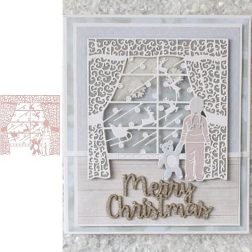 Christmas Seeing Santa Claus Metal Cutting Dies for Scrapbooking and Card Making Craft 2019 New die cuts