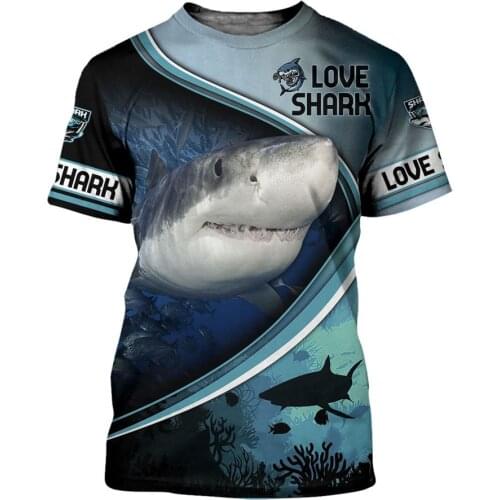 CLOOCL Love Animals Men T-shirts Deep Sea Shark 3D Print Men Clothing Women T Shirts Unisex Harajuku Casual Streetwear