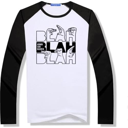 New ARMIN VAN BUUREN BLAH T Shirt Trance Music Fans Cool Casual t shirt DJ Men Long sleeve crash Modal Plus Size Tops Tees