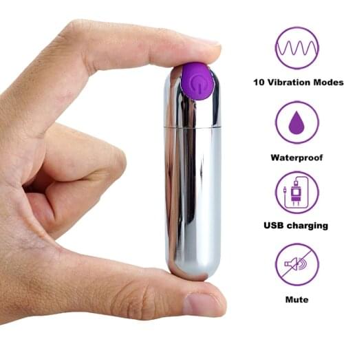 Rechargeable 10 Frequency Strong Waterproof Tranquil Clit vibe Waterproof Strong Bullet Vibrators Erotic Sex Toys for Women