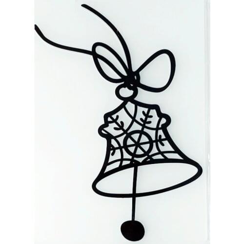 YLEF073 Bell Plastic Embossing Folder For Scrapbook Stencils DIY Photo Album Cards Making Decoration Scrapbooking Template New